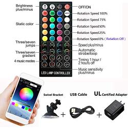 LEDBLE Disco Ball Light Bluetooth Mobile APP Control, Sound Activated USB Disco Light with Timer Led Disco Lights for Parties Room Car Kids Dance Karaoke Dj Show Club Bar Pub