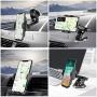 Universal Car Phone Mount Car Phone Holder for Car Dashboard Windshield Air Vent Long Arm Strong Suction Cell Phone Car Mount Compatible with iPhone 11 Pro X XS Max XR Galaxy Note10 S10 (2020, Black)