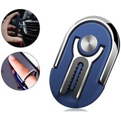 Cell Phone Ring Holder Stand, 3 in 1 MR. YLLS Universal Air Vent Car Phone Mount and Finger Grip Ring Kickstand, 360°Rotation & 90°Flip(Blue)