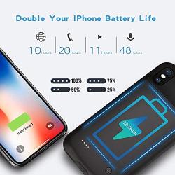 Wixann Battery case for iPhone X/XS/10, 3200mAh Slim Portable Charger Case Protective Rechargeable Battery Pack Charging Case for iPhone X/XS/10