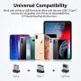A.S 3 in 1 Magnetic Phone Charger Cable, 360°& 180° Rotation Magnetic Charging Cable, Compatible with Micro USB, Type C and iProduct (Black, 3ft+6ft)