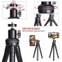 Phone Tripod,Portable and Flexible Phone Tripod Stand with Wireless Remote and Cell Phone Tripod,Compatible with iPhone/Android Phone,Camera,Sports Camera GoPro