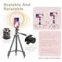 LED Ring Light 10" with Tripod Stand & Phone Holder for Live Streaming & YouTube Video, Dimmable Desk Makeup Ring Light for Photography, Shooting with 3 Light Modes & 10 Brightness Level LED Ring Light 10" with Tripod Stand & Phone Holder for Live Streaming & YouTube Video, Dimmable Desk Makeup Ring Light for Photography, Shooting with 3 Light Modes & 10 Brightness Level