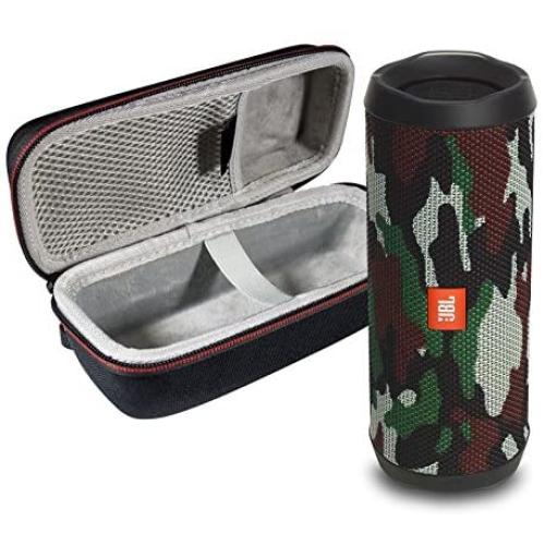 JBL Flip 4 Portable Bluetooth Wireless Speaker Bundle with Protective Travel Case - Camouflage