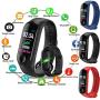 Mcree Smart Band Watch Bracelet Wristband Fitness Tracker Blood Pressure HeartRate M3(Black)