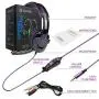 PS4 Gaming Headset with Mic Volume Control, SADES SA930 Stereo Headphone Compatible Mac PC Laptop Tablet Smartphone by AFUNTA-Black/Purple PS4 Gaming Headset with Mic Volume Control, SADES SA930 Stereo Headphone Compatible Mac PC Laptop Tablet Smartphone by AFUNTA-Black/Purple