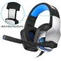 GFDGFDG Wired Stereo Gaming Headset, for PS4 PC Laptop Tablet Smart Phone Super Deep Bass Over-Ear Headphones, with Volume Control and MIC Switch