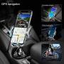 [Upgraded] TOPGO Universal Adjustable Cup Holder Cradle Car Mount for Cell Phone iPhone Xs/XS Max/X/8/7 Plus/Galaxy (Blue)