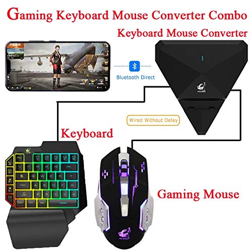 Keyboard Mouse Converter Combo 6 Buttons Gamer Mouse Smartphone 39keys Keyboard PC PUBG Mobile Game Accessories