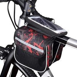 RBB-Bike Bag Bike Frame Bag，Bicycle Bag for Cell Phone, Waterproof 6.2 Inch Touch Screen Mobile Phone Bag Bicycle Accessories