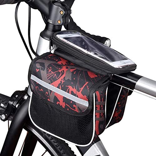RBB-Bike Bag Bike Frame Bag，Bicycle Bag for Cell Phone, Waterproof 6.2 Inch Touch Screen Mobile Phone Bag Bicycle Accessories