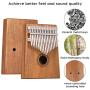 JDR kalimba 17 Keys Thumb Piano，Portable Mbira Finger Piano Gifts with EVA Waterproof Hard Protective Case，Tuning Hammer and Study Instruction