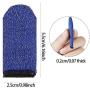 12 Pieces Gaming Finger Sleeve Controller Touch Screen Finger Sleeve Anti-Sweat Breathable Game Thumb Sleeve for Mobile Phone Games (Blue)