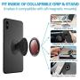 Metal Plate, Pop-Tech 6 Pack Universal Mount Metal Plate with Adhesive for Magnetic Car Mount Cell Phone Holder, 2 Rectangular and 4 Round