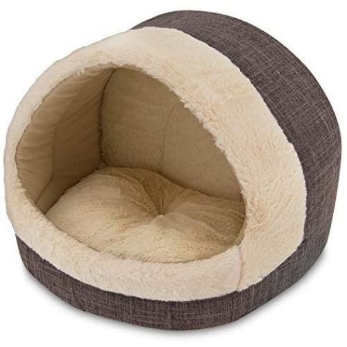 2-in-1 Cat Bed and Cave - with Plush Lining by Best Pet Supplies