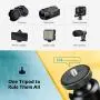 Zeadio Metal Mini Tripod + Ball Head Mount, with 1/4 Inch Screw Desktop Tabletop Stand Tripod for Smooth 4, Osmo Mobile, Vimble 2, Gimbal Handle Grip Stabilizer and All Cameras