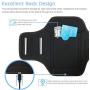 Galaxy S20/S10/S9/S8 Armband, JEMACHE Gym Running Exercises Workouts Phone Arm Band for Samsung Galaxy S20 S10 S9 S8 S7 Edge with Key Holder (Black)