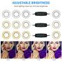 DAVID ROCCO Selfie Ring Light with Flexible Goose Neck Phone Clip 3 Light Modes and 10 Brightness LED Ring Light Compatible with Smart Phone for YouTube, Facebook, Live Stream, Makeup