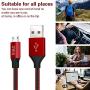 Micro USB Cable,XIAE 5Pack (3/3/6/6/10FT) Nylon Braided Fast Charging Cable Aluminum Housing USB Charger Android Cable for Samsung Galaxy S7 Edge S6 S5,Android Phone,LG G4,HTC and More-Black&Red