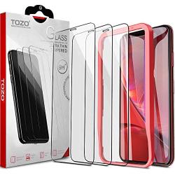 TOZO for iPhone XR / 11 Screen Protector [3-Pack] Premium Tempered Glass [0.26mm] 9H Hardness 2.5D Film Super Easy Apply for iPhone 11 / XR 6.1 Inch