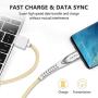 KINPS Apple MFI Certified Lightning Cable 10FT, Upgrade iPhone Charger Cord Compatible with iPhone Xs Max/XS/XR/X/8 Plus/8/7 Plus/7/6S Plu/6Ss, iPad, (Gold)