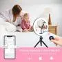 Samuyang 10" Selfie Ring Light with Tripod Stand & Phone Holder,Mini Desktop LED Portable Dimmible Makeup Ringlight for Photography, Pictures,Live Stream, YouTube Video, Shooting,TikTok Samuyang 10" Selfie Ring Light with Tripod Stand & Phone Holder,Mini Desktop LED Portable Dimmible Makeup Ringlight for Photography, Pictures,Live Stream, YouTube Video, Shooting,TikTok
