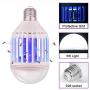 pzqzmar Bug Zapper Light Bulb, 2 in 1 Mosquito Killer Lamp LED Electric Insect Fly Killer Lamp Fits E26 Light Socket for Indoor and Outdoor