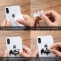 Phone Ring Cell Phone Ring Holder Stand Finger Loop Grip Stent Cradle 360Degree Rotation Bracket Mount Kickstand Compatible for All Cell Phones Types and Tablets Holder (Bat, 3pcs)