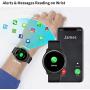 RUNDOING Smart Watch for Android Phones, 1.3 Inch Color Screen Fitness Tracker Activity Tracker, Heart Rate Monitor Fitness Watch,Compatible with iOS and Android