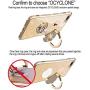 Cute iPhone 8 Plus Case, Cute iPhone 7 Plus Case, Glitter Luxury Bling Diamond Rhinestone Bumper with Ring Grip Kickstand Protective Thin Girly Gold iPhone 8 Plus/ 7 Plus Case for Women Girl - Gold
