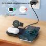 Newdery Upgraded 3 in 1 Wireless Charging Stand, Wireless Charger for Galaxy Watch Active1/2, Galaxy Buds, Qi Cableless Fast Charging Station for Samsung S20/Note10+, AirPods 2/Pro, iPhone11Pro/SE2020
