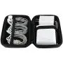 iMangoo Shockproof Carrying Case Hard Protective EVA Case Impact Resistant Travel 12000mAh Bank Pouch Bag USB Cable Organizer Earbuds Sleeve Pocket Accessory Smooth Coating Zipper Wallet Black