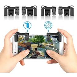 Mobile Game Controller, [Upgraded Version] Keten Sensitive Shoot and Aim Triggers for PUBG/Knives Out/Rules of Survival - Mobile Game Trigger Joystick Gamepad for Android/iPhone (2 Pair)