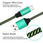 Micro USB Cable,Bynccea 6-Pack [3FT 3FT 6FT 6FT 10FT 10FT] Cell Phone Charger Android Multi-Colored Nylon Braided Fast Charging Cord Compatible with Samsung S7 Edge J7,LG,HTC,Motorola,Kindle,Xbox,PS4