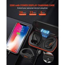 Wireless Earbuds, Bluenin Bluetooth 5.0 Sport Headphones with Charging Case, 136H Playtime, Stereo Deep Sound TWS Earphones, IPX7 Waterproof CVC8.0 Noise Cancelling Headset with Mic