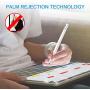 RICQD Stylus Pencil Compatible for Apple iPad with Palm Rejection, 2 in 1 Copper & Mesh Fine Tip, 5 Mins Auto-Off High Precision Pen for iPad 6th/7th, Pro 12.9 3rd/4th Gen, Air 3rd, Mini 5th, Pro 11