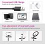 12" LED Ring Light with Tripod Stand, Circle Light, Selfie Ring Light, Kit with 3 Colors & 10 Brightness for Makeup/YouTube Video/Live Streaming/Camera/Phone Video Shooting