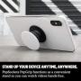 PopSockets PopGrip: Swappable Grip for Phones & Tablets - White on Black