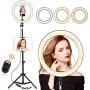 Kiaitre 10.24" Selfie Ring Light with Tablet Holder & Cell Phone Holder - Ring Light for iPhone Android, Light Stand for Live Stream/Makeup, YouTube Video Photography