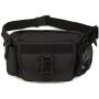WOTOW Multi Functional Waist Pack, Military Single Shoulder Hip Belt Bag Fanny Packs Water Resistant Waist Bag Pouch Hiking Climbing Outdoor Bumbag with Water Bottle Pocket Holder (Black)