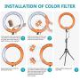Neewer Ring Light Kit:18"/48cm Outer 55W 5500K Dimmable LED Ring Light, Light Stand, Carrying Bag for Camera,Smartphone,YouTube,TikTok,Self-Portrait Shooting, Black, Model:10088612