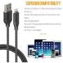 iPhone Charger, FIFADE 5Pack Nylon Braided Lightning Cable Charging Cord USB Cable Compatible with iPhone 11Pro 11Pro MAX Xs MAX XR X 8 7 6S 6 Plus-Silver Black430