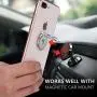 Phone Ring Holder Finger Kickstand - FITFORT 360° Rotation Metal Ring Grip for Magnetic Car Mount Compatible with All Smartphone-Sliver Phone Ring Holder Finger Kickstand - FITFORT 360° Rotation Metal Ring Grip for Magnetic Car Mount Compatible with All Smartphone-Sliver
