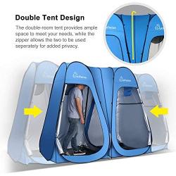 WolfWise 6.6FT Portable Pop Up Shower Privacy Tent Spacious Dressing Changing Room for Toilet Camping Biking Beach