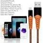 iPhone Charger, HARIBOL iPhone Lightning Cable Apple MFi Certified 4Pack[ 3.3FT 6.6FT 10FT] Nylon Braided Charging Cable for iPhone Xs/Max/XR/X/8/8Plus/7/7Plus/6S/6S Plus/SE/iPad/Nan More(Orange)