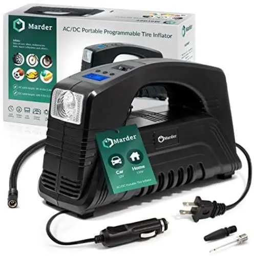 AC/DC Digital Tire Inflator for Car 12V DC and Home 110V AC Portable Air Compressor Pump AC/DC Digital Tire Inflator for Car 12V DC and Home 110V AC Portable Air Compressor Pump