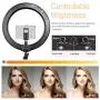Ring Light 18" with Tripod Stand, Dimmable LED Ring Light 3 Light Modes 2700-5500K with Carry Bag for Camera, iPhone, Ipad, Photography, Selfie, Video Shooting, Makeup & YouTube Ring Light 18" with Tripod Stand, Dimmable LED Ring Light 3 Light Modes 2700-5500K with Carry Bag for Camera, iPhone, Ipad, Photography, Selfie, Video Shooting, Makeup & YouTube