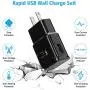 Adaptive Fast Charging USB Wall Charger Adapter [4-Pack ] Power Adapter Charging Block Compatible with Samsung Galaxy S6 S7 S8 S9 S10 Plus Edge, Note 8 9, Lg G5 G6 G7 V20 V30 ThinQ, iPhone, and More