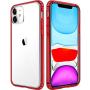 Mkeke Compatible with iPhone 11 Case, Clear iPhone 11 Cases Cover for iPhone 11 6.1 Inch… (Red)