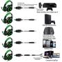 Pacrate Gaming Headset with Microphone for PS4 PC Xbox One Headset Stereo Surround Sound Intense Bass Headphone with LED Light Noice Cancelling for Computer Laptop Mac (Black Green)